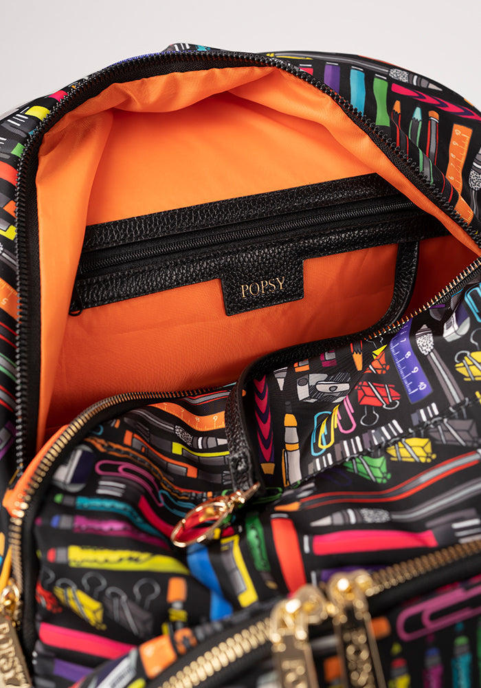Stationery Print Rucksack