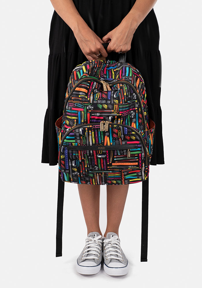 Stationery Print Rucksack