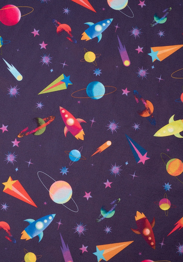 Stellaluna Planets & Astroids Print Midi Dress