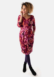 Steph Trailing Leaf Print Dress
