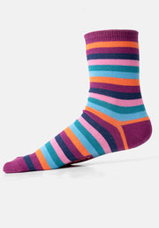 3 Pack Unicorn, Stripe & Heart Knit Socks