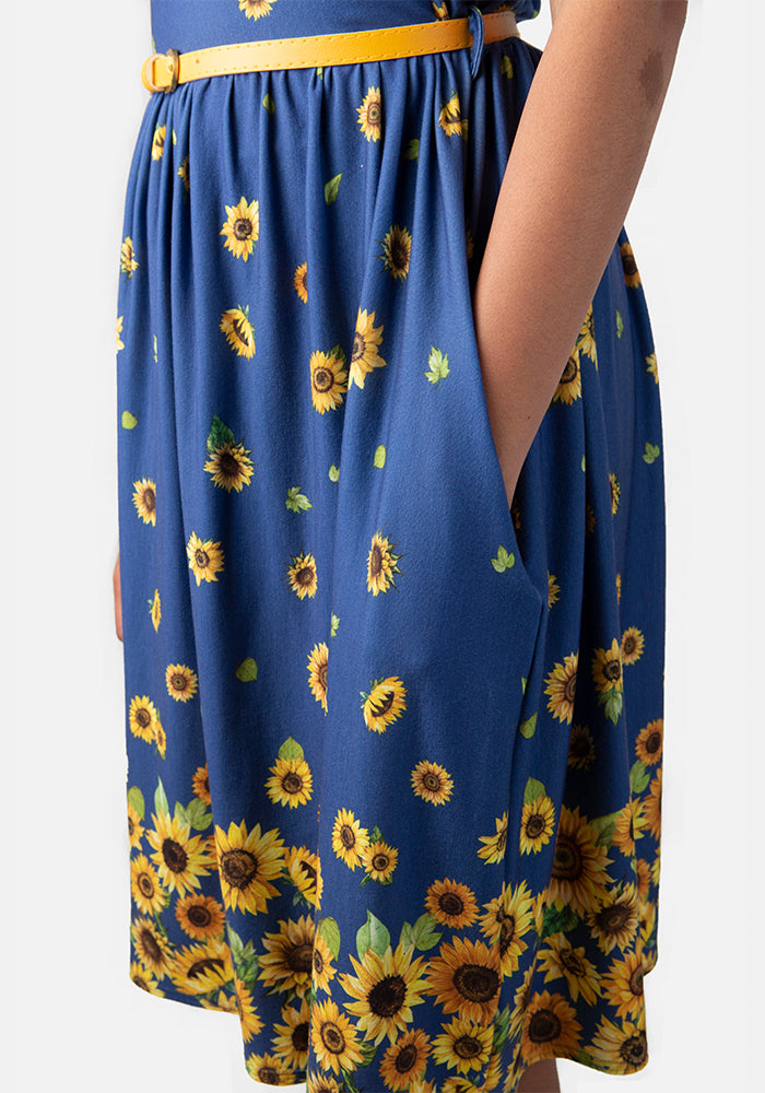 Summer Sunflower Print Dress