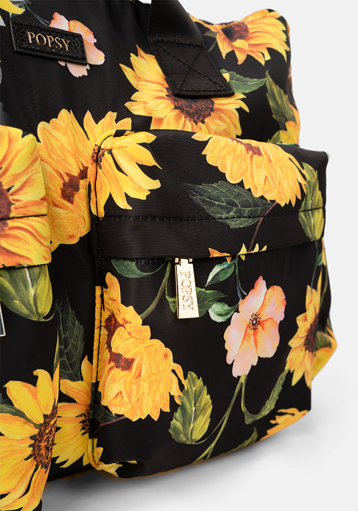 Sunflower Print Weekend Bag