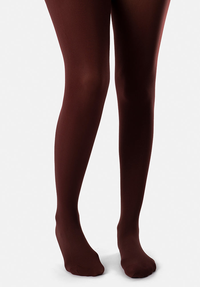 Front view of Premium 80 Denier Tights Chestnut
