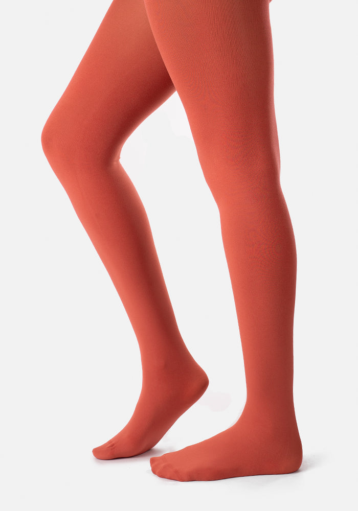 Second angle of Premium 80 Denier Tights Pumpkin