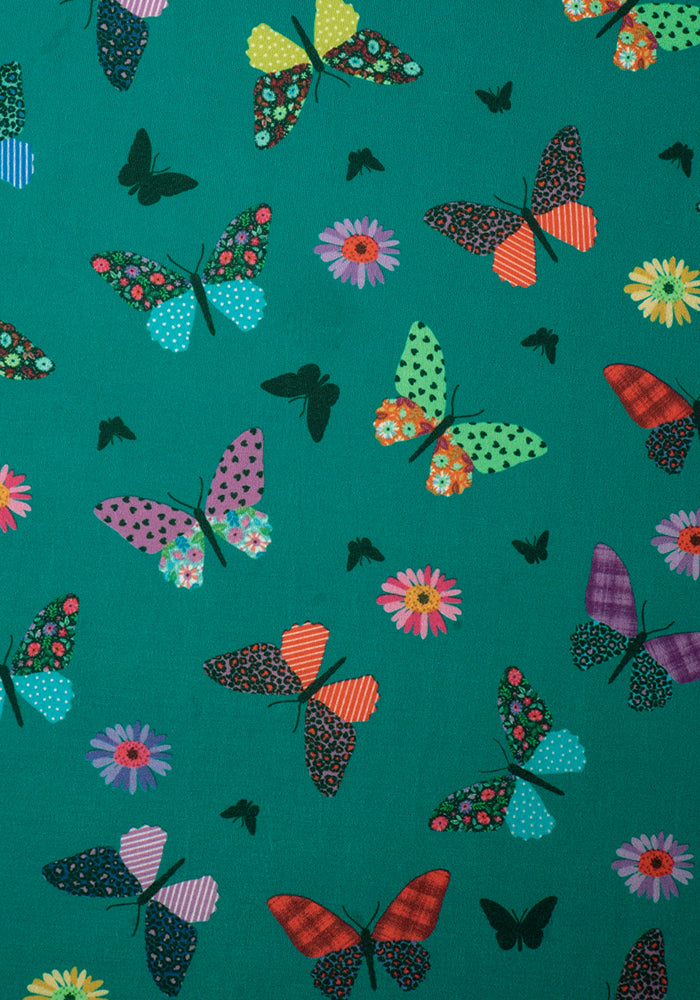 Tahani Patterned Butterfly Print Dress