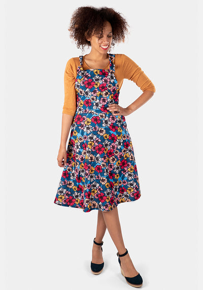 Tamar Busy Sketched Floral Pinafore