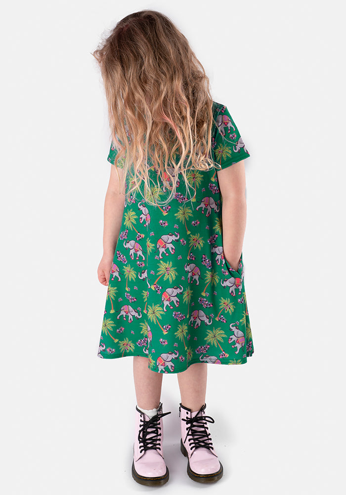 Children's Elephant Print Dress (Tantor)