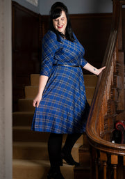 Tara Blue Tartan Swing Dress