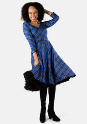 Tara Blue Tartan Swing Dress