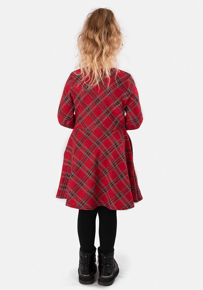 Children's Red Tartan Dress (Tara)