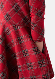 Children's Red Tartan Dress (Tara)