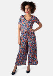 Taryn Ditsy Floral Print Culotte Jumpsuit