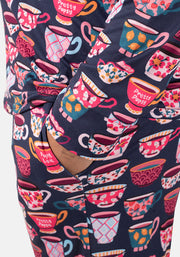 Saffron Tea Cup Print Pyjama Set