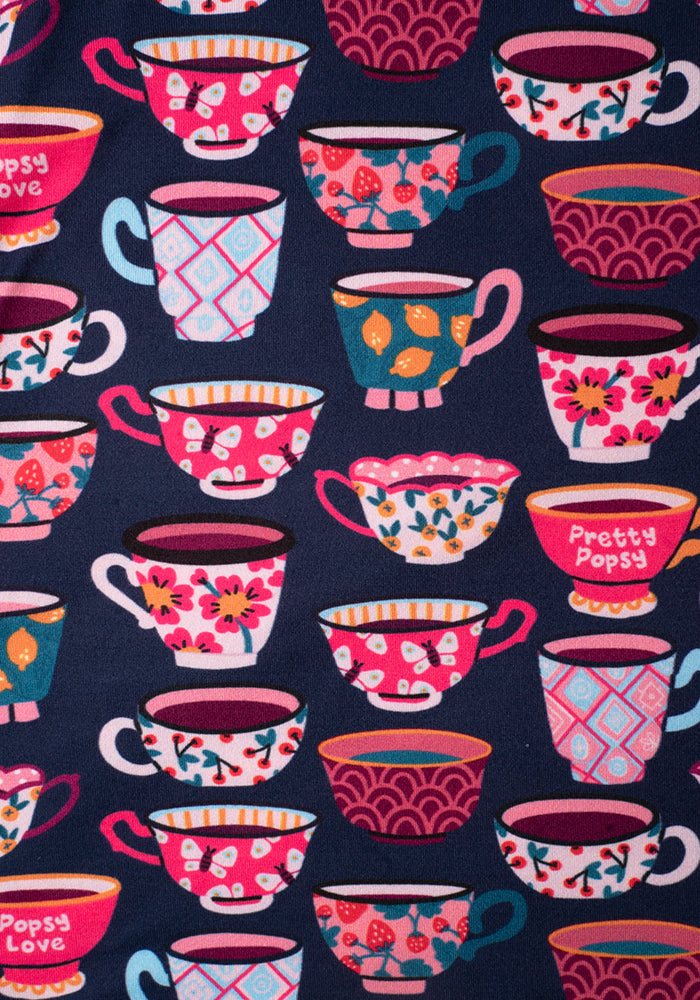 Saffron Tea Cup Print Pyjama Set