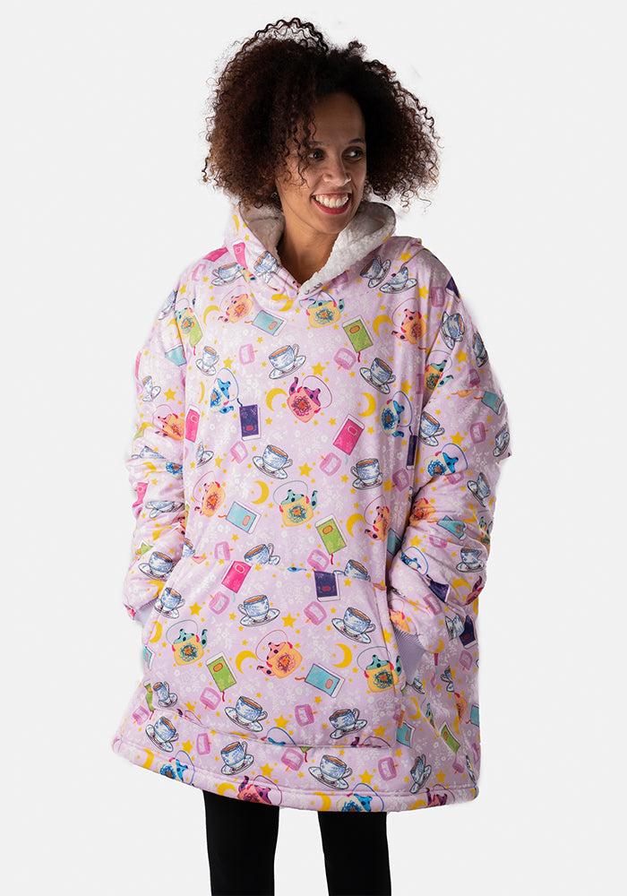 Popsy Pop-On Oversize Slouchy Print Hoodie