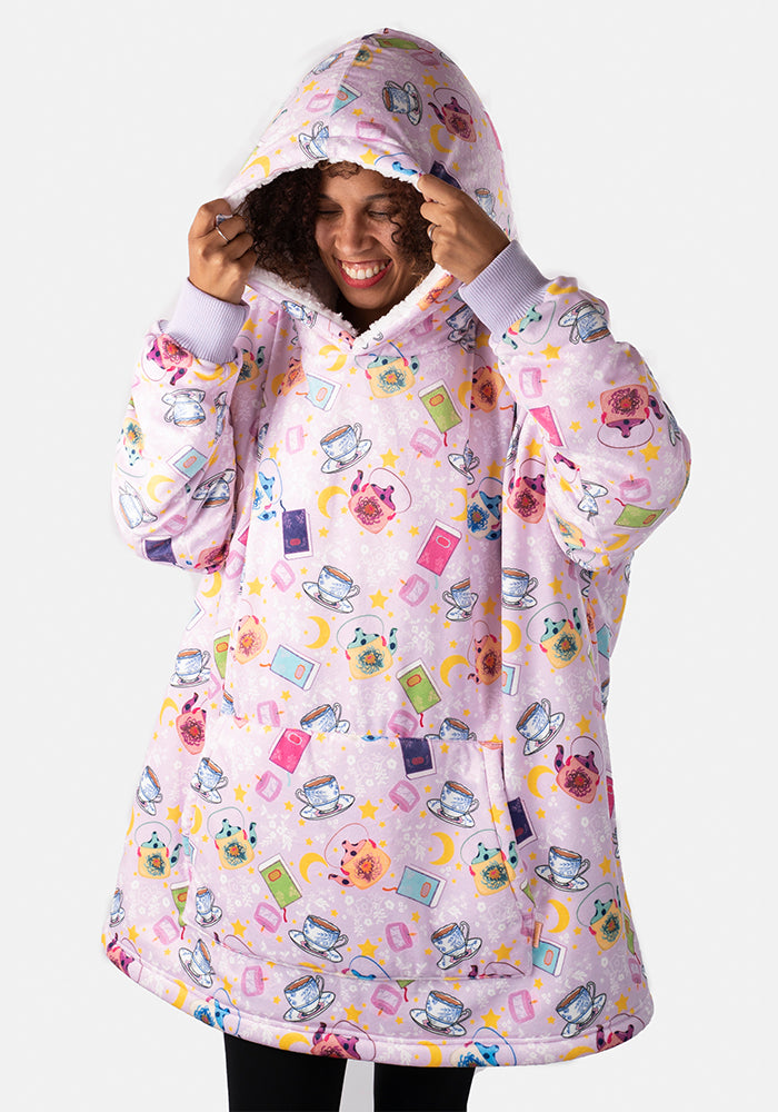 Popsy Pop-On Oversize Slouchy Print Hoodie