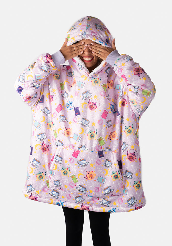 Popsy Pop-On Oversize Slouchy Print Hoodie