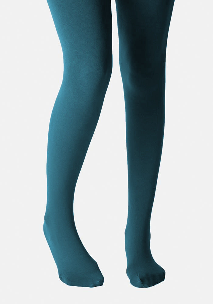 Front view of Premium 80 Denier Tights Teal
