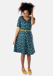 Ted Dog Park Print Dress