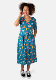 Tiana Frog Princess Print Midi Dress