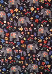 Kelsea Elephant Garden Print A-Line Skirt