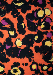 Tisha Orange Animal Print Culotte Jumpsuit