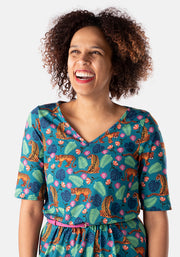 Tony Roaming Tiger Print Dress