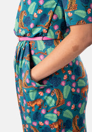 Tony Roaming Tiger Print Dress