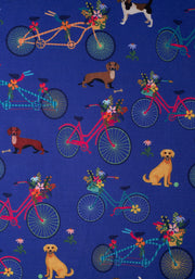Children's Bike & Dog Print Dress (Topaz)