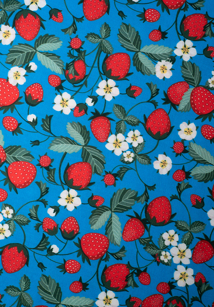 Trinity Trailing Strawberry Print Culotte Jumpsuit