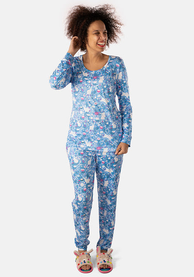 Tulip Bunny Garden Print Pyjama Set