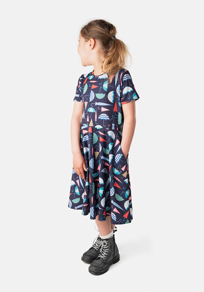 Children's Umbrella Print Dress (Tyler)