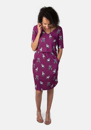 Ula Raspberry Unicorn Print Dress