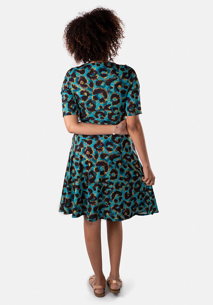 Valencia Blurred Leopard Print Dress