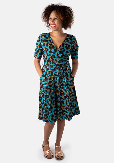Valencia Blurred Leopard Print Dress