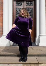 Violetta Purple Velvet Dress