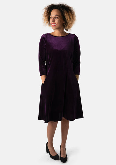 Violetta Purple Velvet Dress
