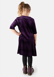 Children's Purple Velvet Dress (Violetta)