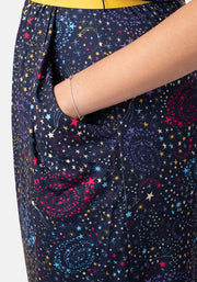 Virgo Star Galaxy Print Dress