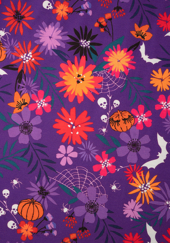 Xylia Halloween Floral Print Dress