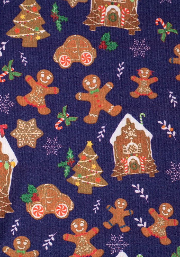 Yule Gingerbread Print Dress