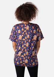Yule Gingerbread Print Unisex Adults T-Shirt