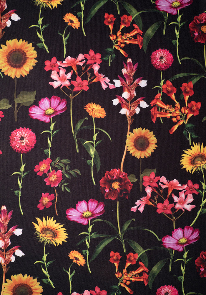 Yvette Winter Sunflower Print Midi Dress