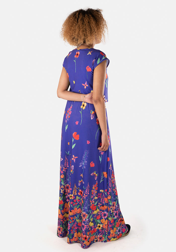 Zahra Meadow Print Maxi Dress