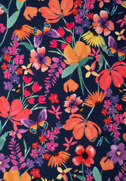Zinnia Butterfly Meadow Print Midi Dress