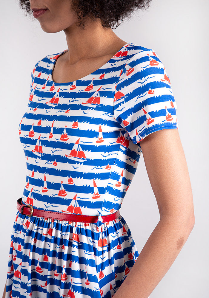 Becky Boat Print Dress