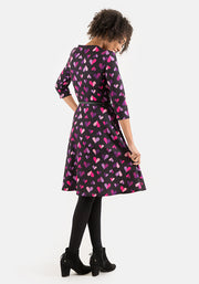 Nicole Heart Print Dress