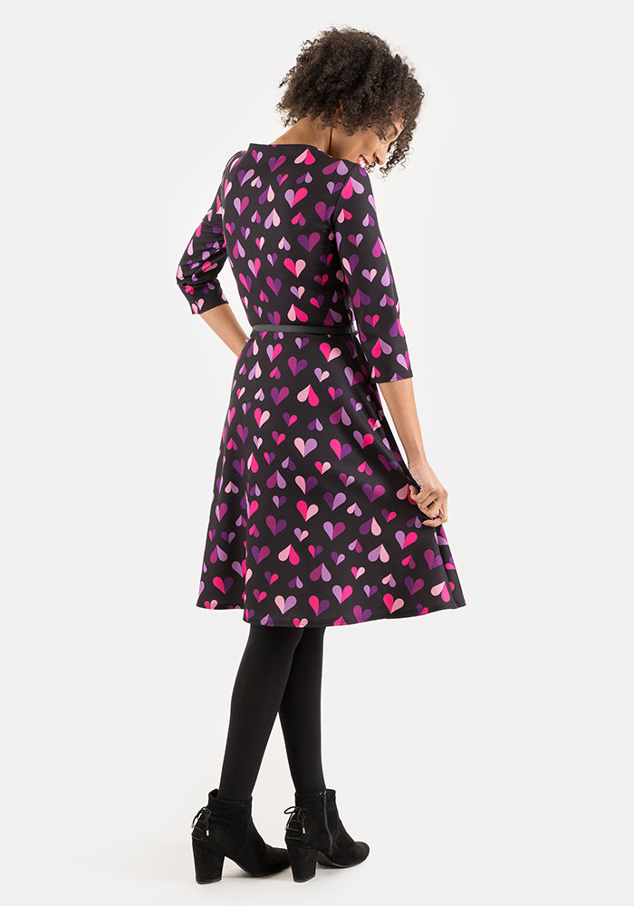 Nicole Heart Print Dress