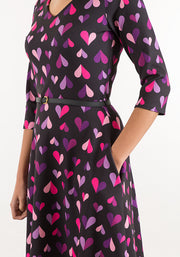 Nicole Heart Print Dress